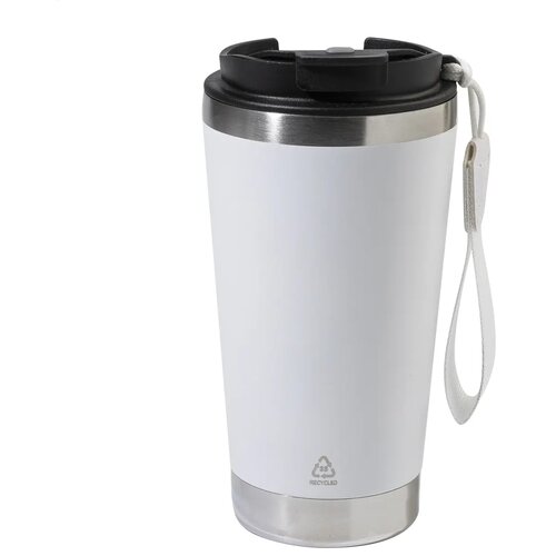 Gerecyclede Rvs Thermosbeker (430 Ml) Wit 430 ml