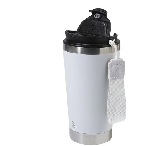 Gerecyclede Rvs Thermosbeker (430 Ml) Wit 430 ml