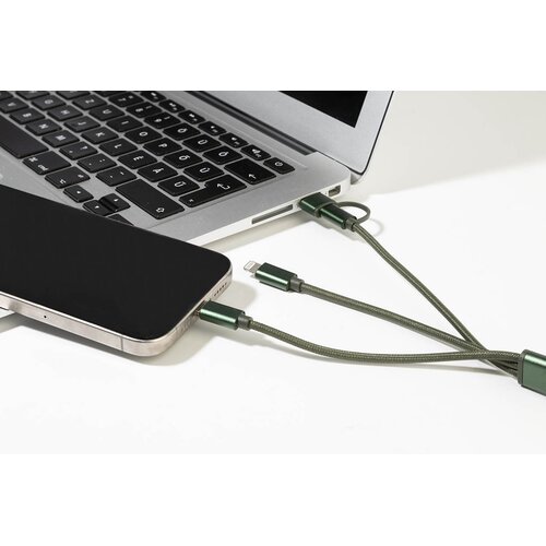 Rafob Sleutelhanger Usb Oplader Kabel donker Groen