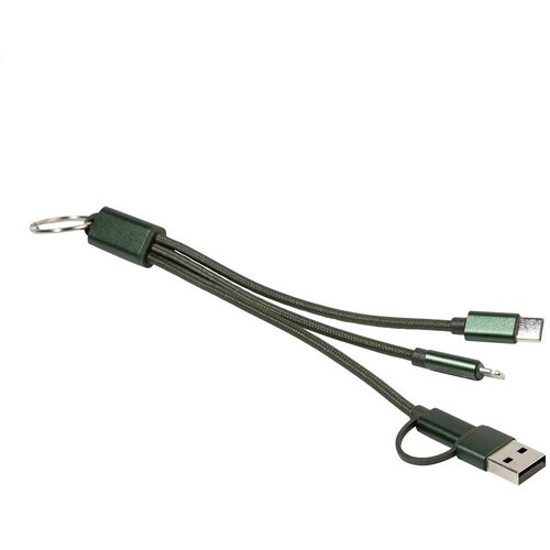 Rafob Sleutelhanger Usb Oplader Kabel donker Groen