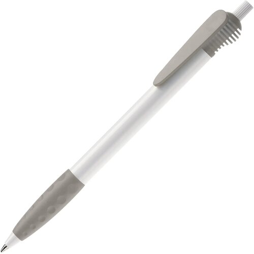 Balpen Cosmo grip hardcolour wit / zilver