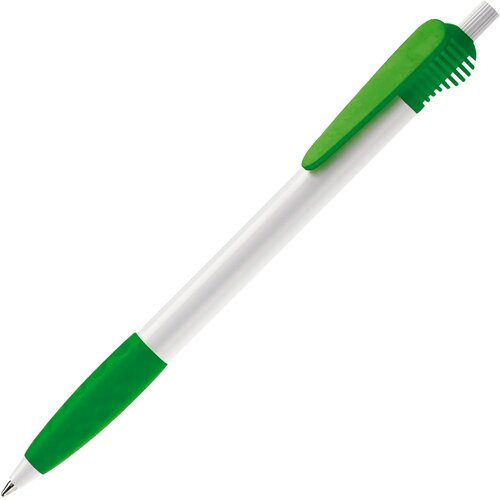 Balpen Cosmo grip hardcolour wit / groen