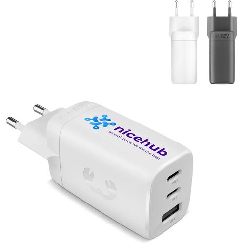 Fresh 'n Rebel 67W Laptop Snellader GaN USB-C & USB-A