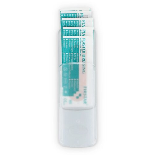 Pleistersdoosje met 5 PE-pleisters (56 × 18 mm) wit