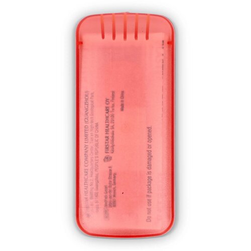 Pleistersdoosje met 5 PE-pleisters (56 × 18 mm) rood