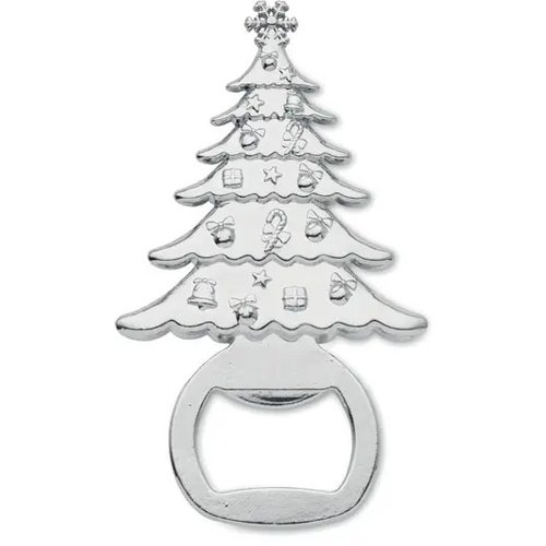 Flesopener kerstpatroon Notle mat zilver