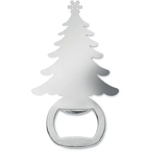 Flesopener kerstpatroon Notle mat zilver