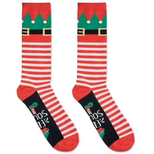 Paar kerstsokken l Soc large wit/rood