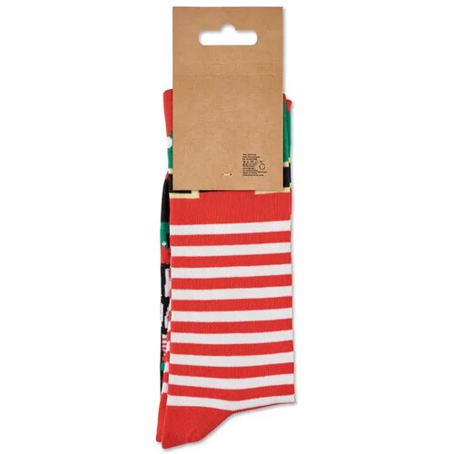Paar kerstsokken l Soc large wit/rood