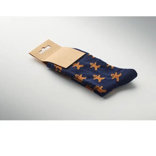 Paar kerstsokken m Soc medium blauw