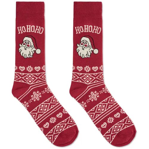 Paar kerstsokken m Soc medium bordeaux