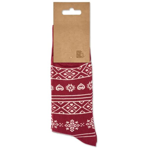 Paar kerstsokken m Soc medium bordeaux