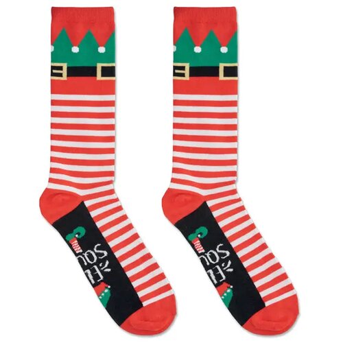 Paar kerstsokken m Soc medium wit/rood