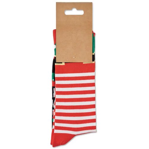 Paar kerstsokken m Soc medium wit/rood