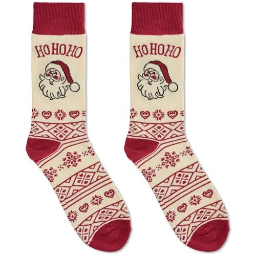 Paar kerstsokken m Soc medium beige