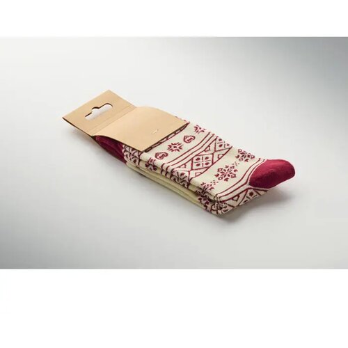 Paar kerstsokken m Soc medium beige