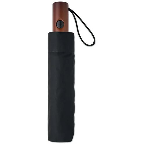 21" auto paraplu houten greep Rayna fold zwart