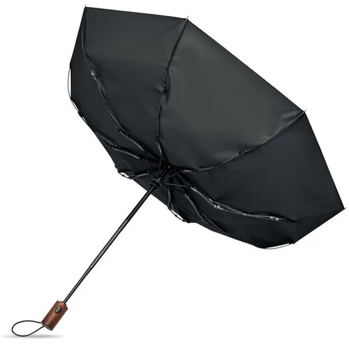 21" auto paraplu houten greep Rayna fold zwart