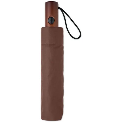 21" auto paraplu houten greep Rayna fold bruin