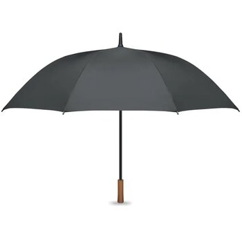 27" auto paraplu houten greep Rayna steengrijs