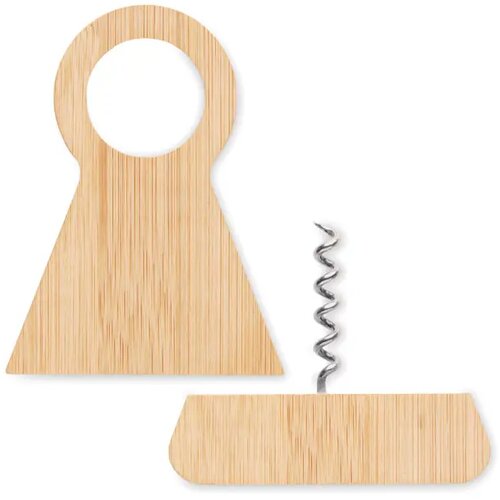 Bamboe flessenhouder & opener Standturn hout