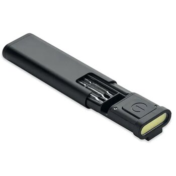 Cob-lamp & schroevendraaierset Scrudrive zwart