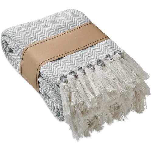 Gerecycled polykatoenen deken Ammos beige