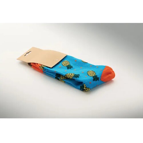 Sokken met een grappig patroon Funny l turquoise