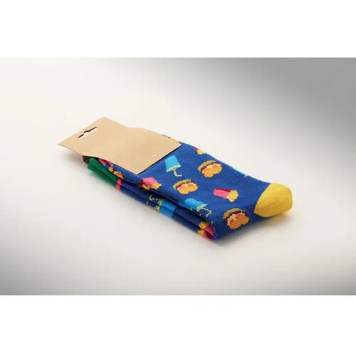 Sokken met een grappig patroon Funny m royal blauw