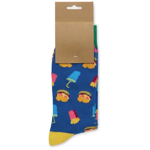 Sokken met een grappig patroon Funny m royal blauw