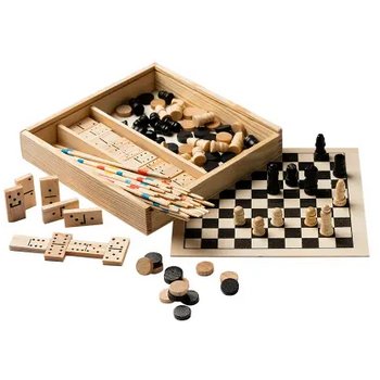 GALVY set van 4 behendigheidsspellen ecru