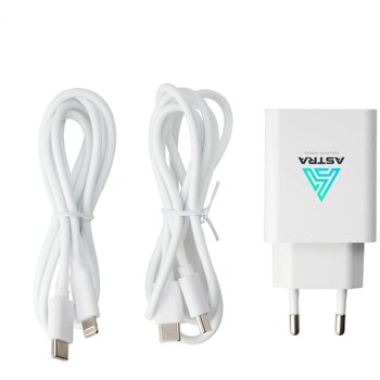 2-In-1 Rcs Cable Charging Set Oplaadset Wit