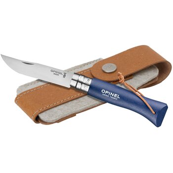 Opinel Colorama No 08 Zakmes In Een Riemetui Groen